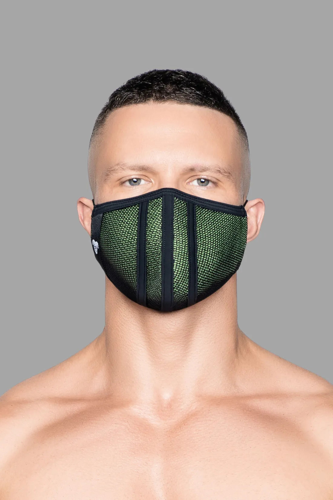 Leven 3D-masker. Groen+Zwart