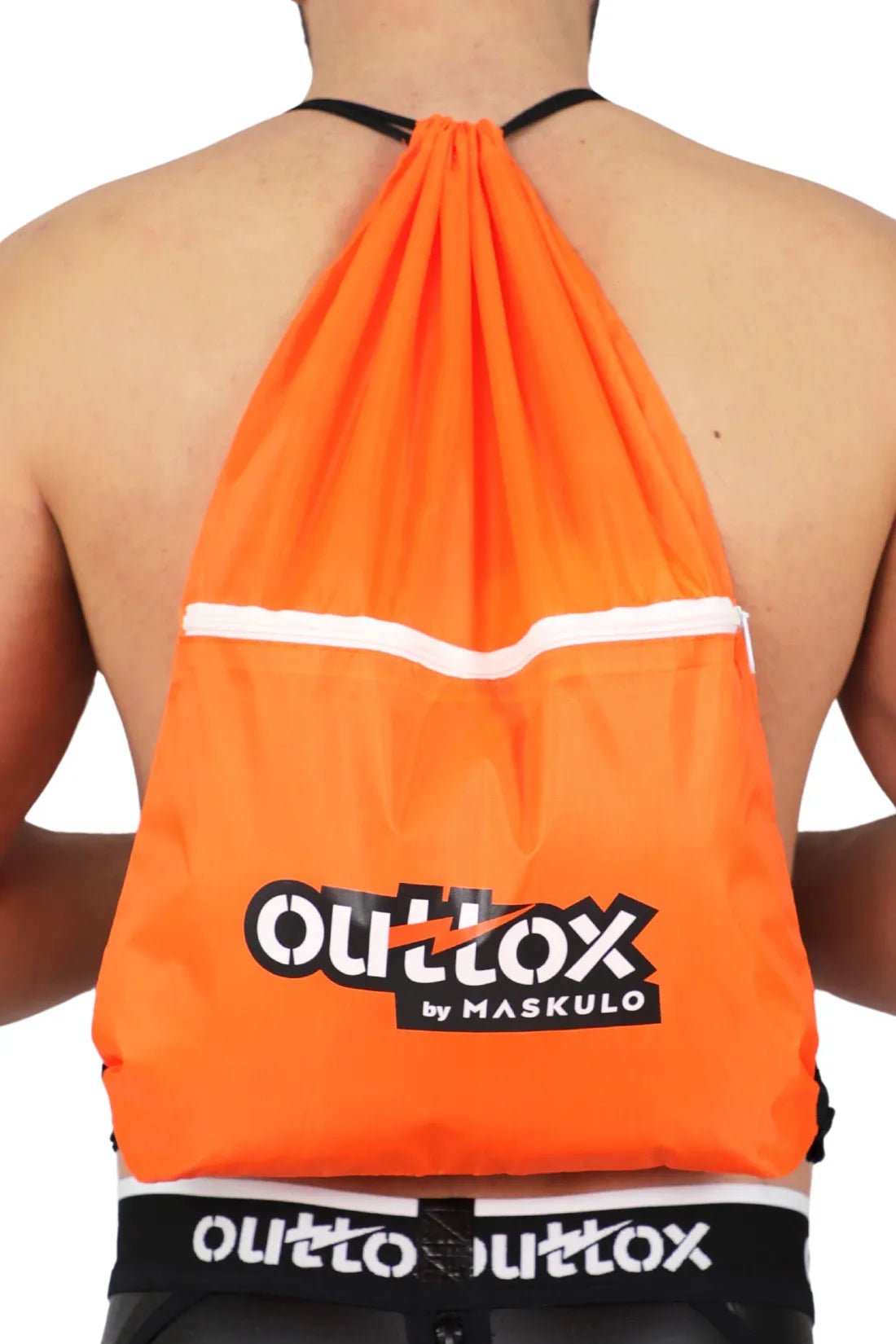 Outtox. Drawstring Bag. Orange