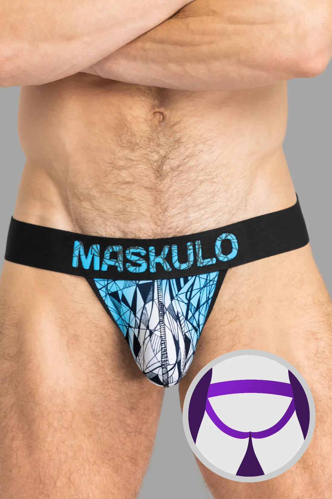 ARMOR Jock mit ART-X Effekt. Schwarz und Blau