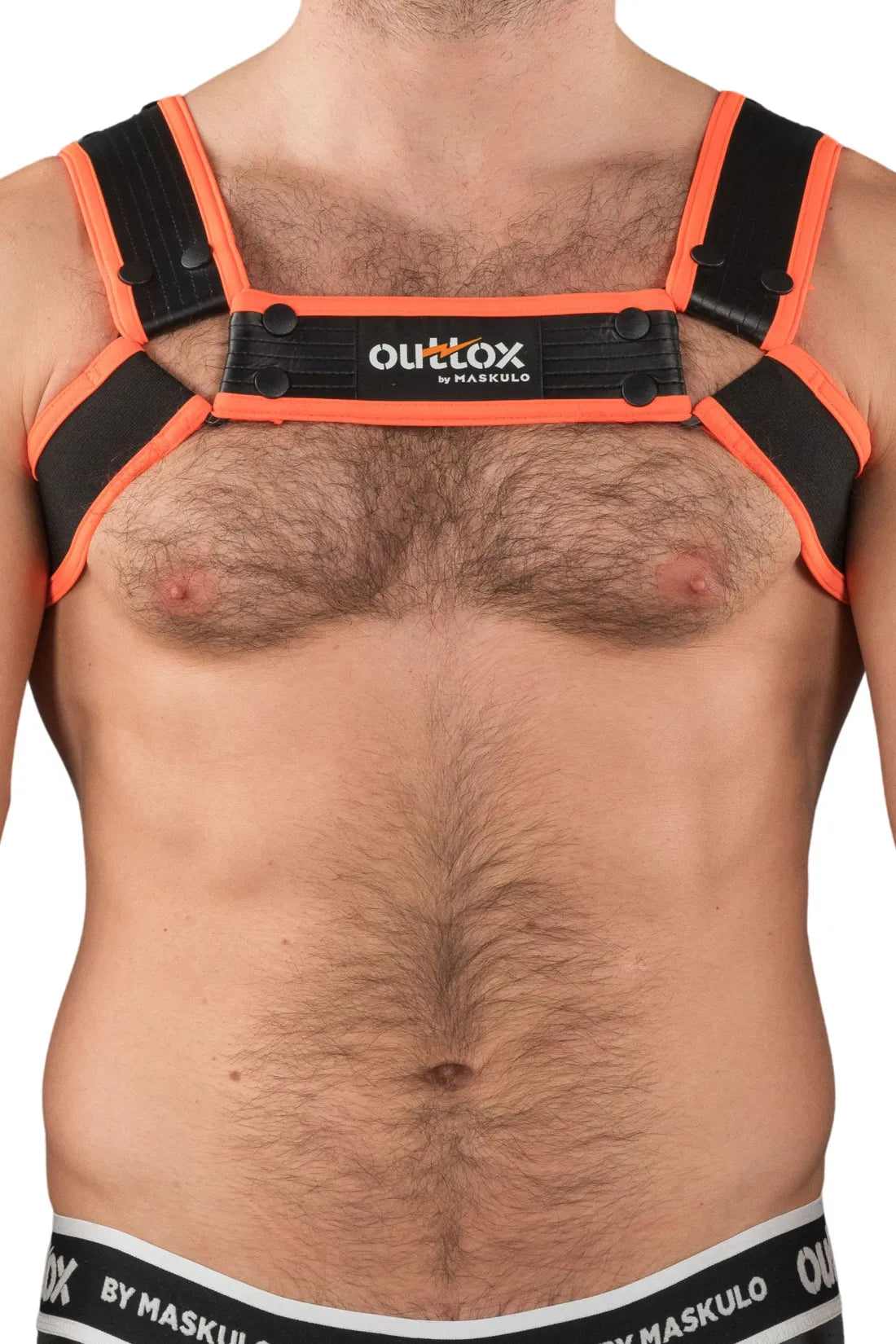 Outtox. Arnés Bulldog con broches. Naranja &