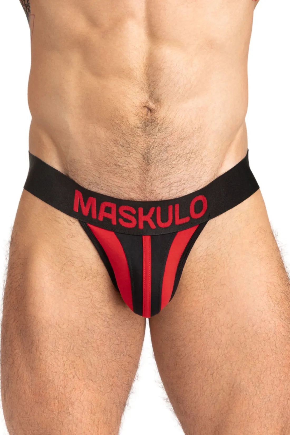 TIGER Jock met POUCH-SNAP. Zwart+Rood