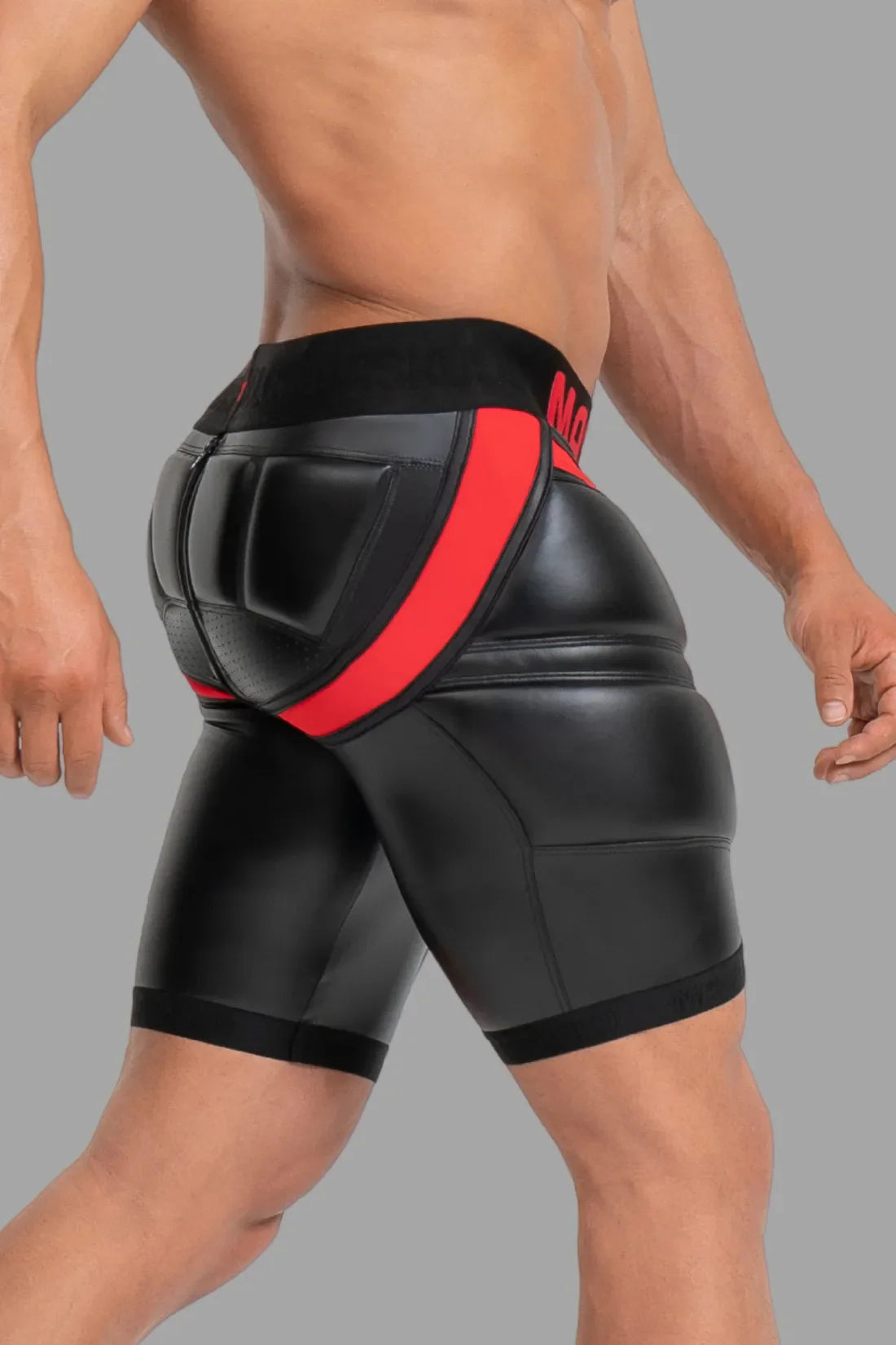 Cuissard de cyclisme « Big Bulge ». Noir et rouge