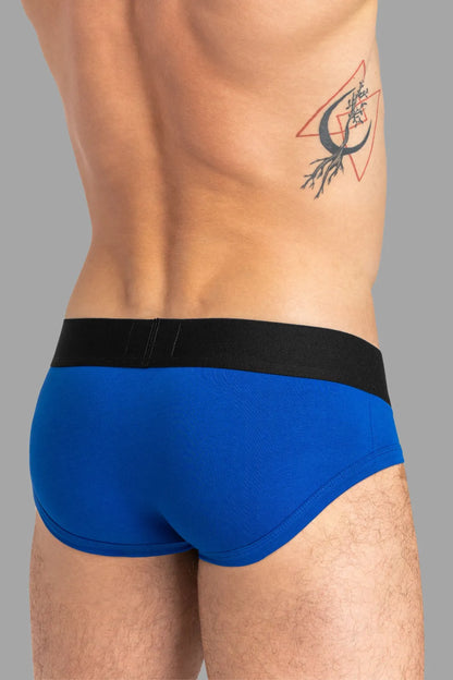 Tiger Briefs POUCH-SNAP. Blue and White