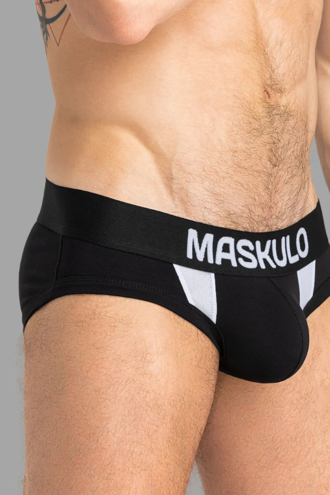 CAPTAIN-A Calzoncillos con O-Inside-POUCH. Negro+Blanco