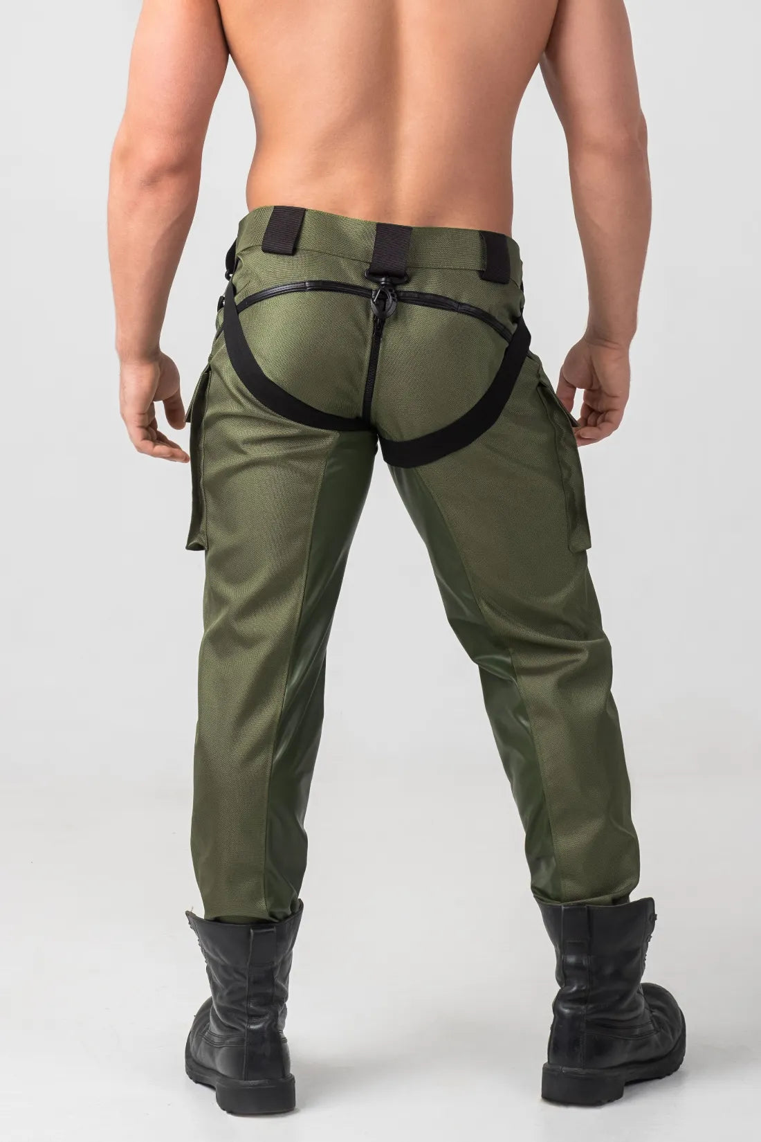 EnForce. Broek met tweezijdige ritssluiting. Groen &