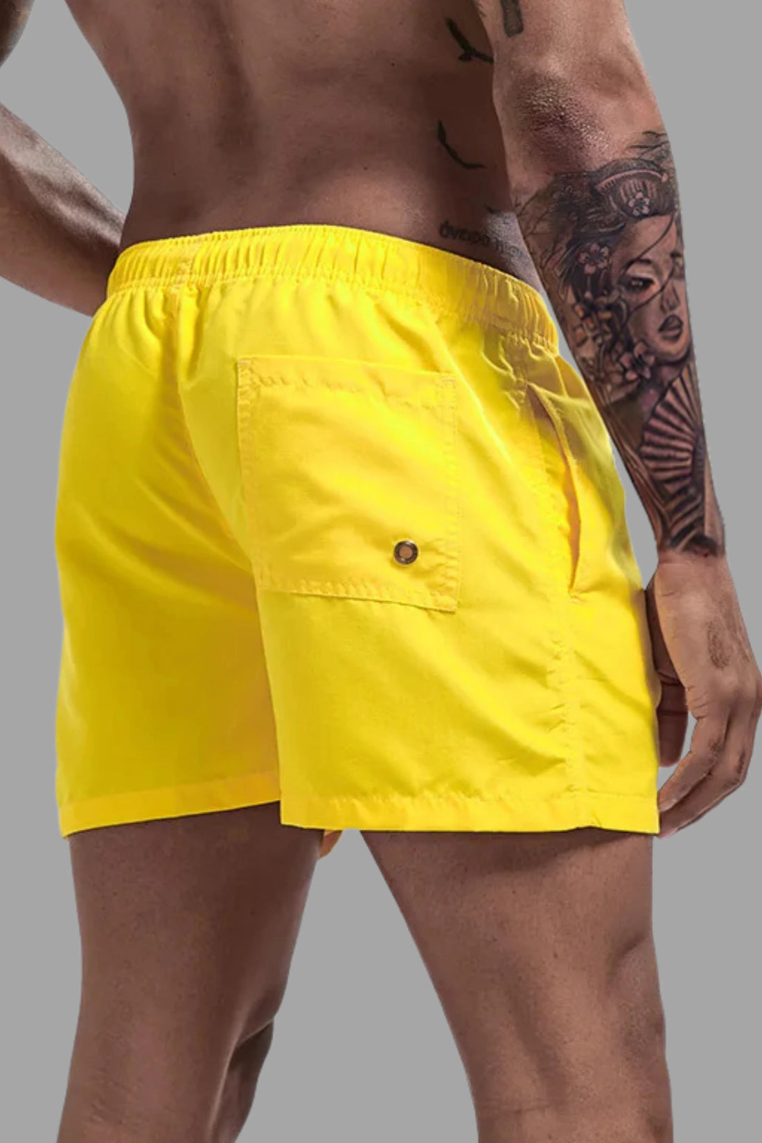 Triton Cyclone Soft-Touch Nylon Shorts. Yellow