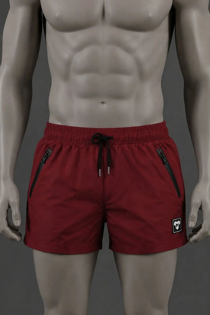 Jedd Synther Shorts. Red Dark