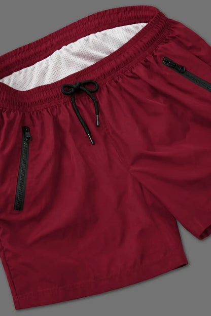 Jedd Synther Shorts. Red Dark