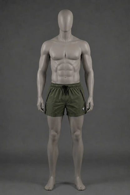 Short Jedd Synther Soft avec poches zippées. Vert kaki