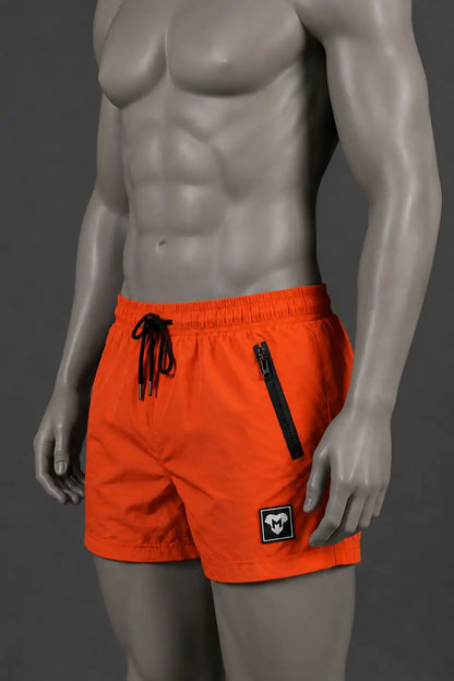 Short Jedd Synther Soft avec poches zippées. Orange