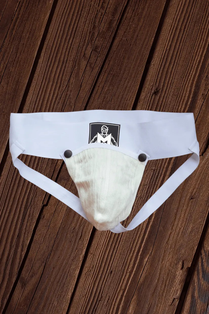 Eugene Cyclone. Jockstrap con Bolsillo Desmontable. Blanco