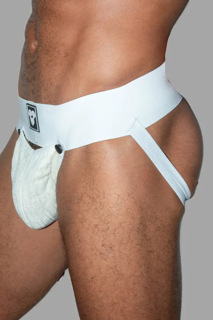 Eugene Cyclone. Jockstrap con Bolsillo Desmontable. Blanco