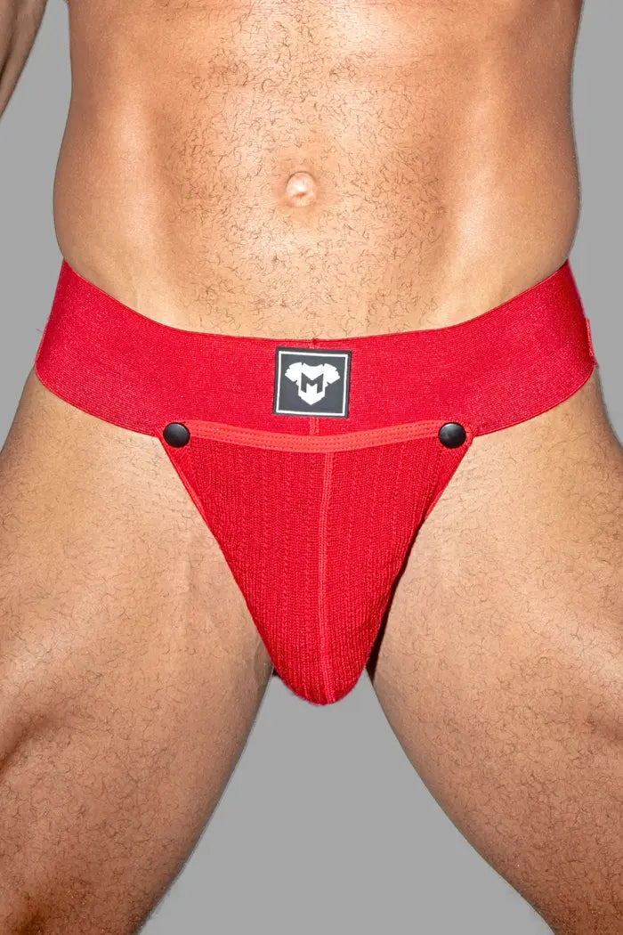 Dash Cyclone. Jockstrap con Bolsillo Desmontable. Rojo