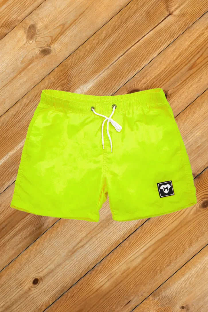 Sterling Cyclone Soft-Touch Nylon Shorts. Green Neon