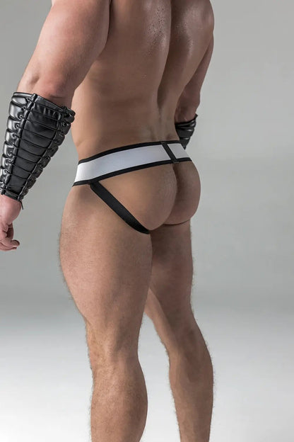 Armored. Jockstrap with detachable codpiece. Yellow + Black - Maskulo - MJS169-Y1 - Maskulo EU Global Online Store