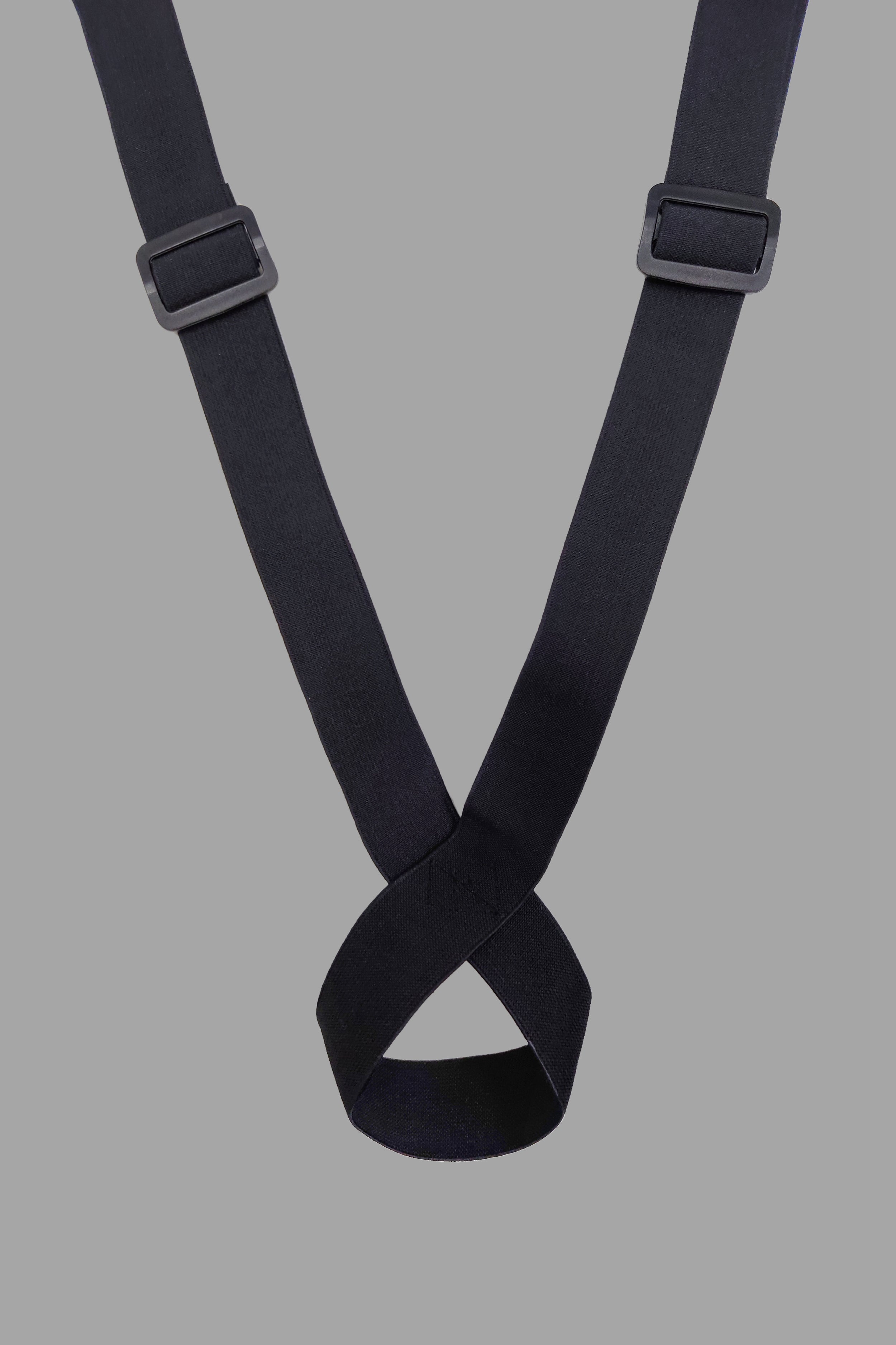 Outtox. Body Harness with Snaps. Black and White