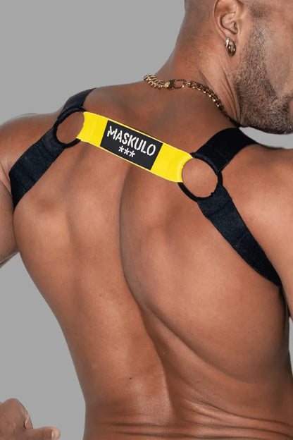 Conrad Tropix. Elastic Bulldog Harness. Yellow - Maskulo - MHR211 - Y1 - Maskulo Global (EU) Store