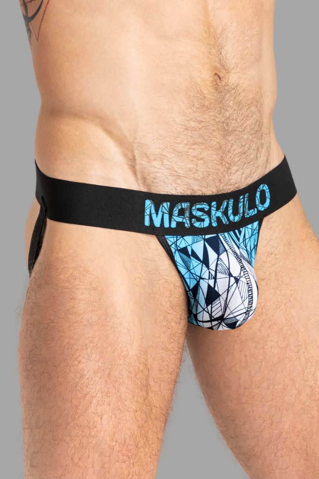 ARMOR Jock with ART - X effect. Black and Blue - Maskulo - MJS156 - Y2 - Maskulo Global (EU) Store