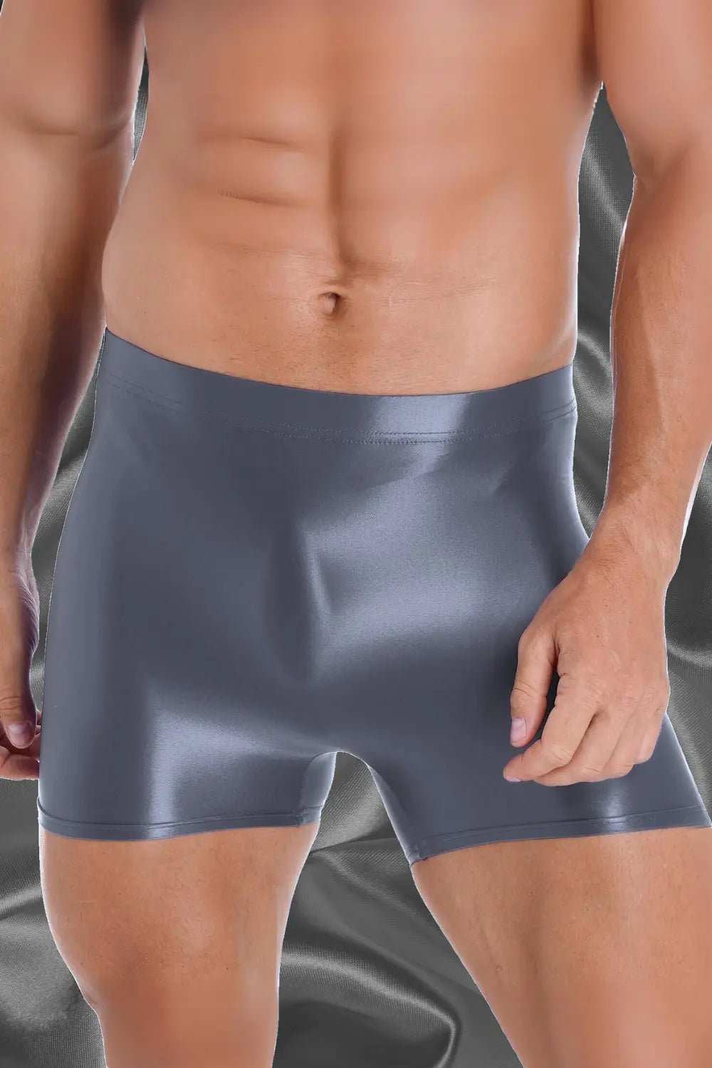 Wayne Ironsilk Tight Silky Shorts. Grey - Maskulo - MSH233 - Y1 - Maskulo Global (EU) Store