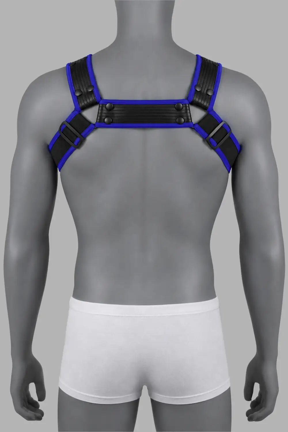Outtox by Maskulo. Body Harness. Black + Blue Royal - Outtox - XHR123-Y1- Maskulo EU Global Online Store
