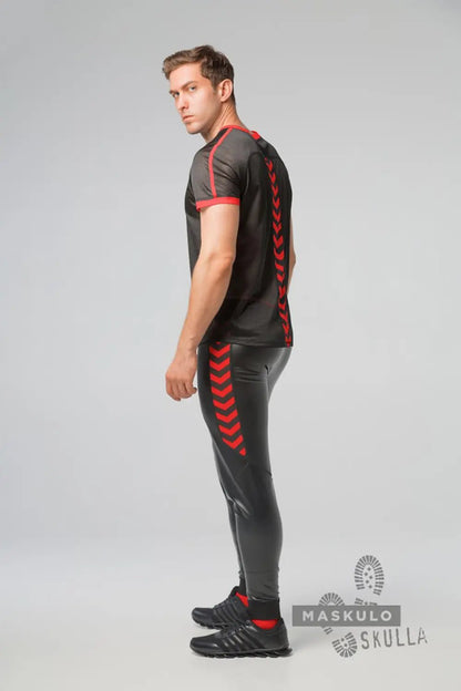 Skulla. Mesh T-Shirt. Red - Maskulo - MTS113-Y1 - Maskulo EU Global Online Store