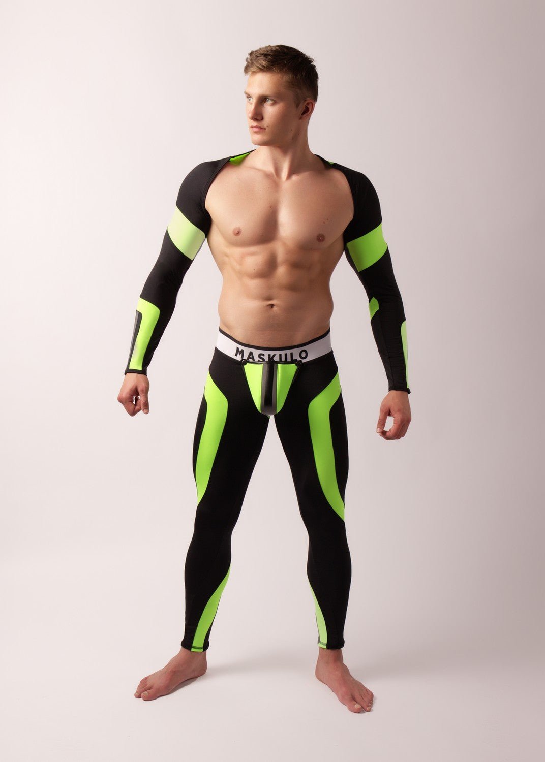 Youngero. Crop Top. Long Sleeves. Green Neon - Maskulo - MTP157-Y1 - Maskulo EU Global Online Store