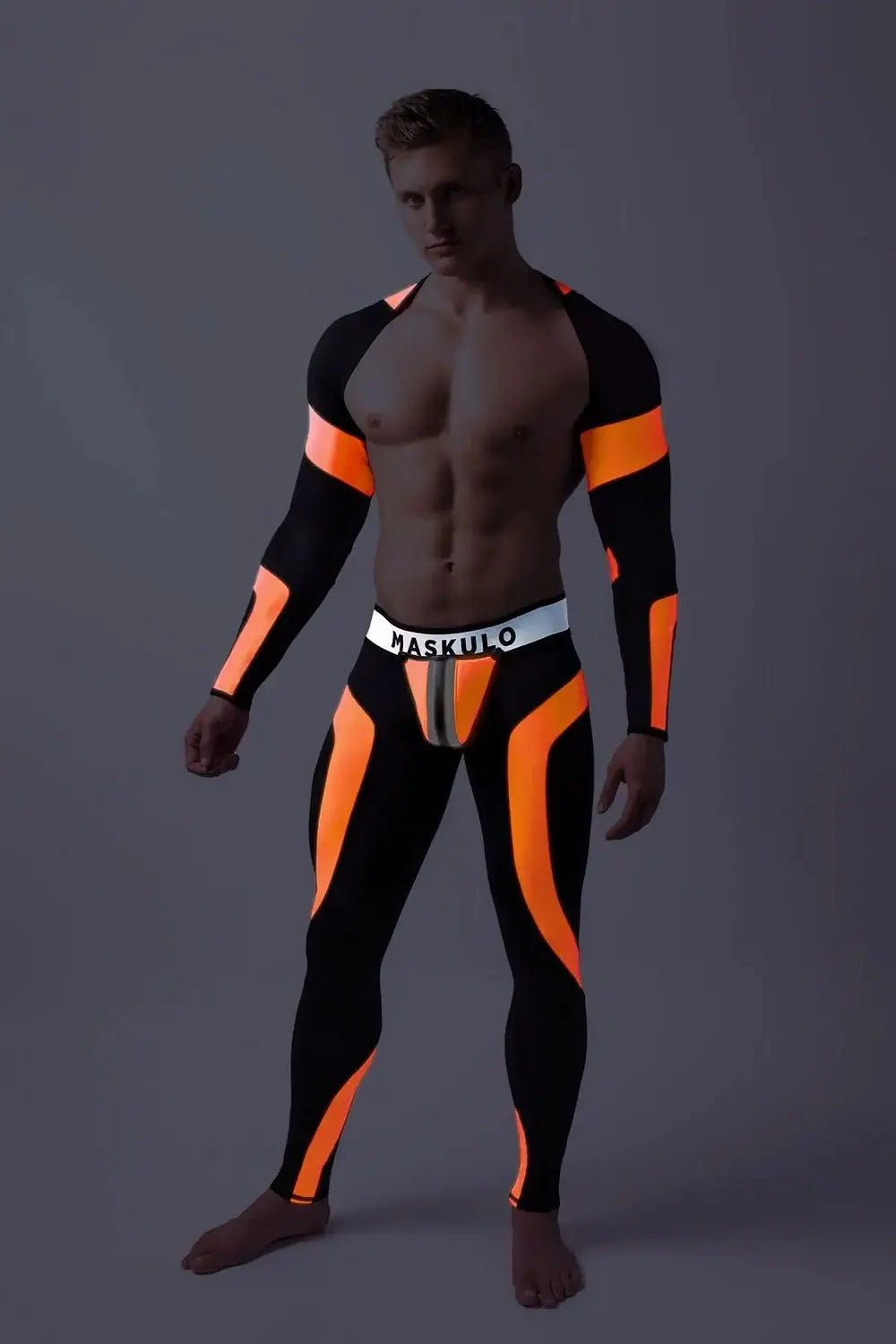 Youngero. Crop Top. Long Sleeves. Orange Neon - Maskulo - MTP154-Y1 - Maskulo EU Global Online Store
