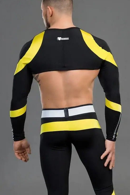 Youngero. Crop Top. Long Sleeves Yellow - Maskulo - MTP156-Y1 - Maskulo EU Global Online Store