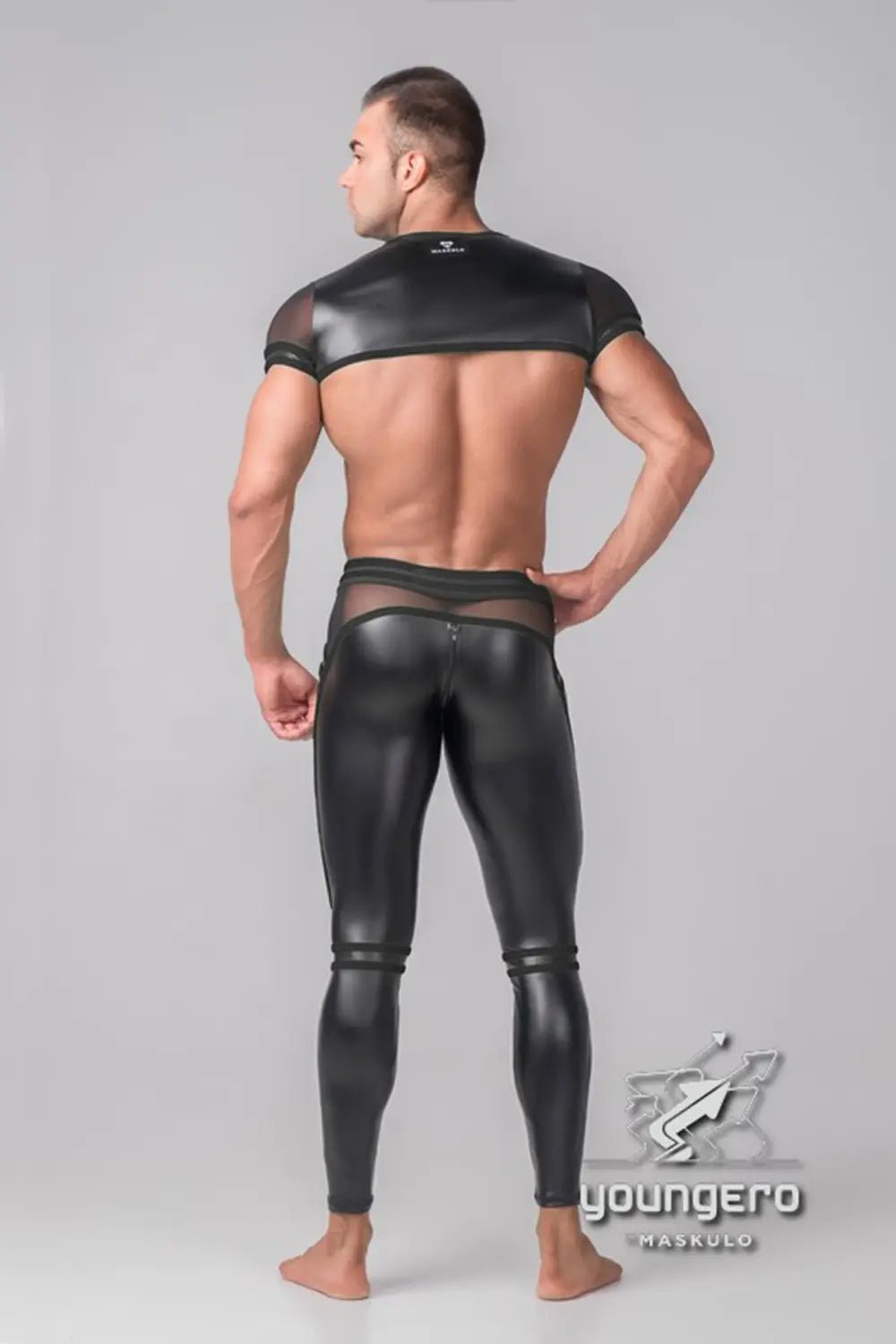 Youngero Generation Y. Crop Top. Mesh Sleeves - Maskulo - MTP123-Y1 - Maskulo EU Global Online Store