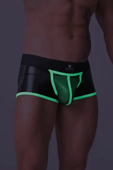 Youngero Trunks. Mesh Codpiece. Regular Rear. Green Neon - Maskulo - MTR125-Y1 - Maskulo EU Global Online Store